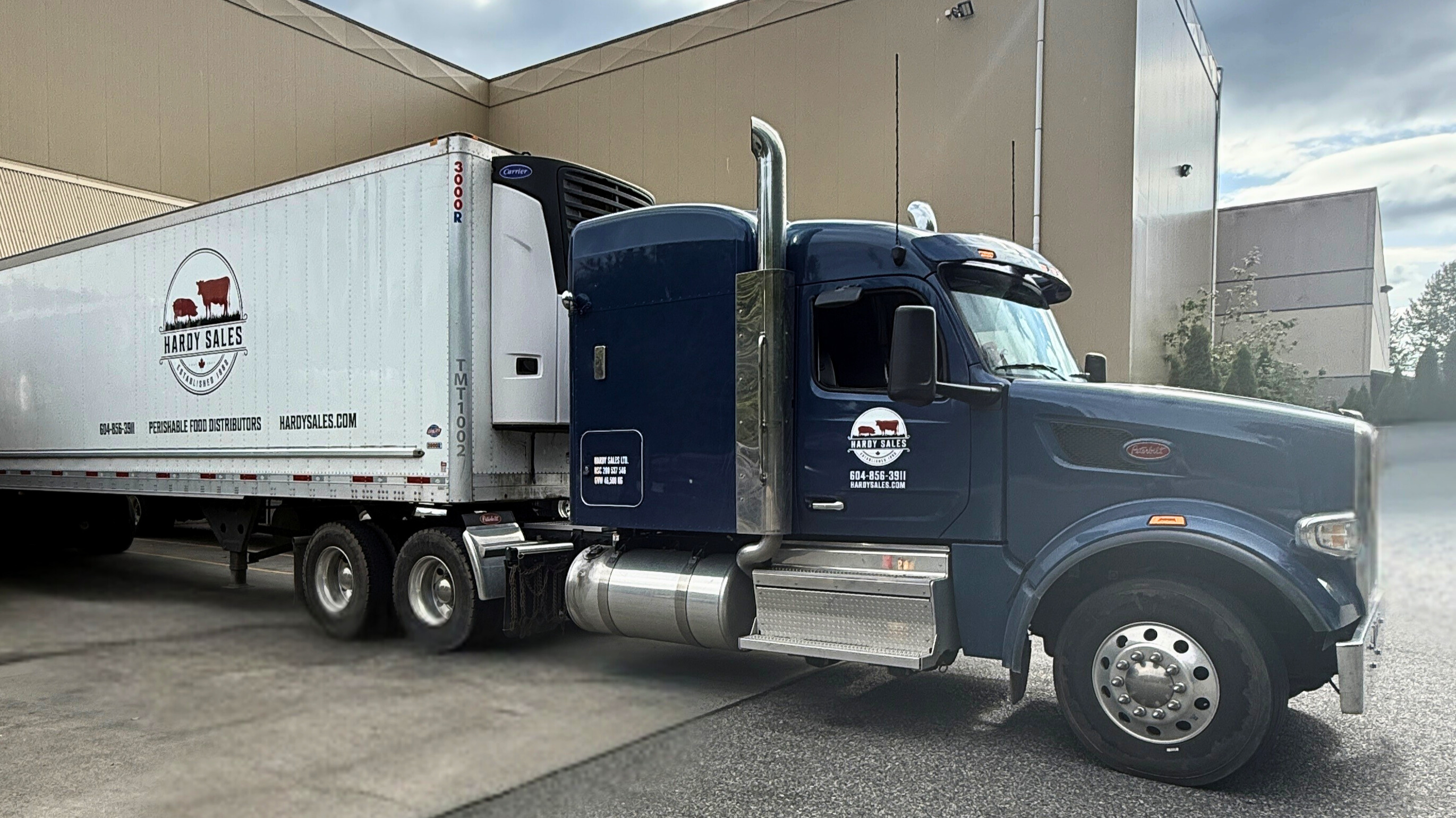 Hardy Sales semi-truck at the facility